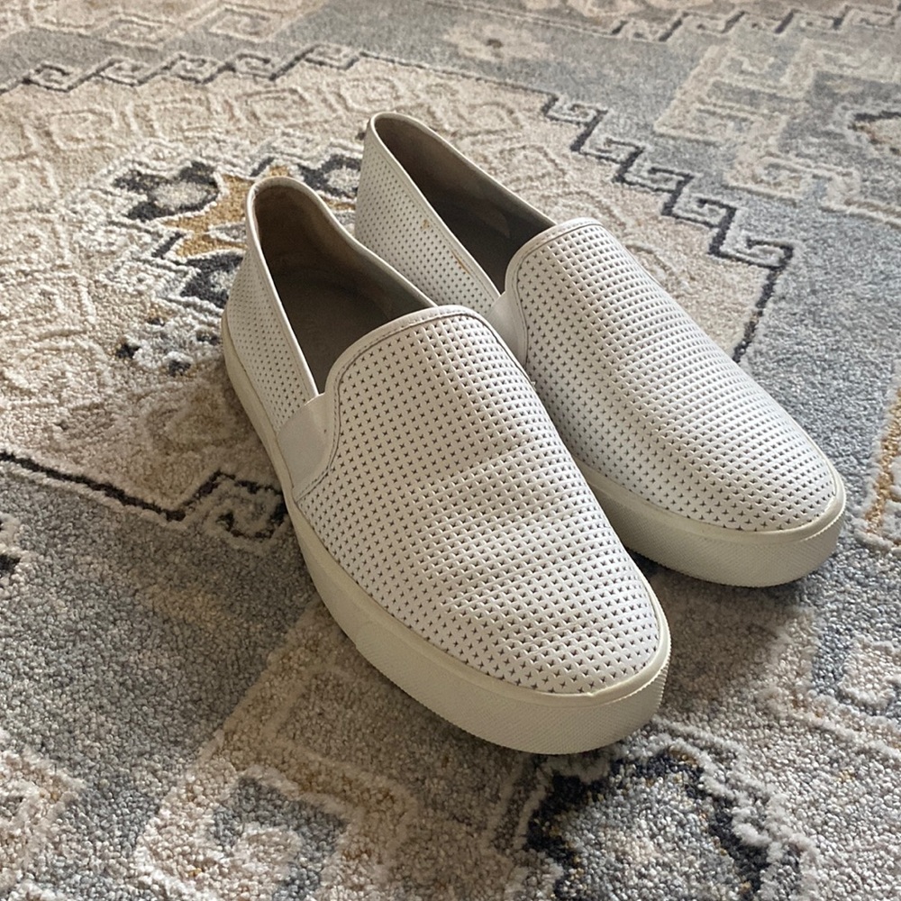 White Vince Slip-Ons